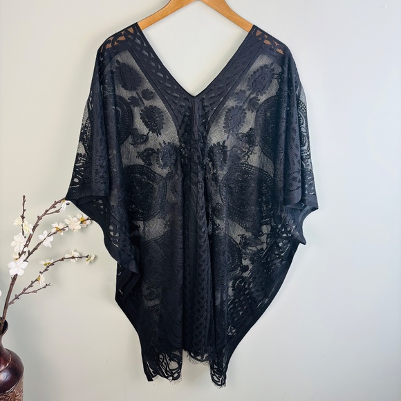 Lace Beach Bathing Suit Cover One Size, Plus Friendly - Picture 3 of 3